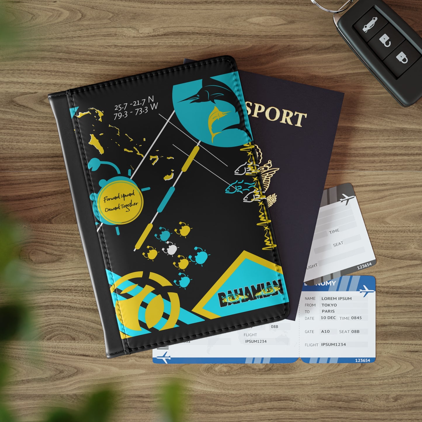 Passport Cover-Black Mix Print