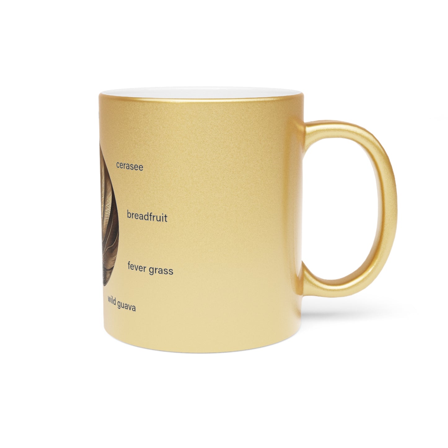 Bronze Tea Leaf Mug-Gold