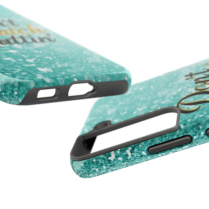 Unbothered Phone Case-Aqua