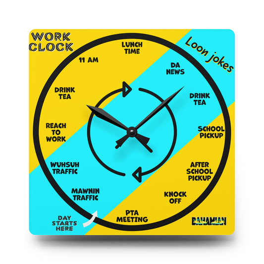 Funny Wall Clock-Work Edition