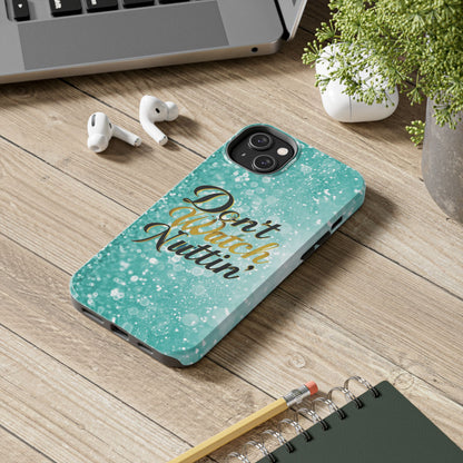 Unbothered Phone Case-Aqua
