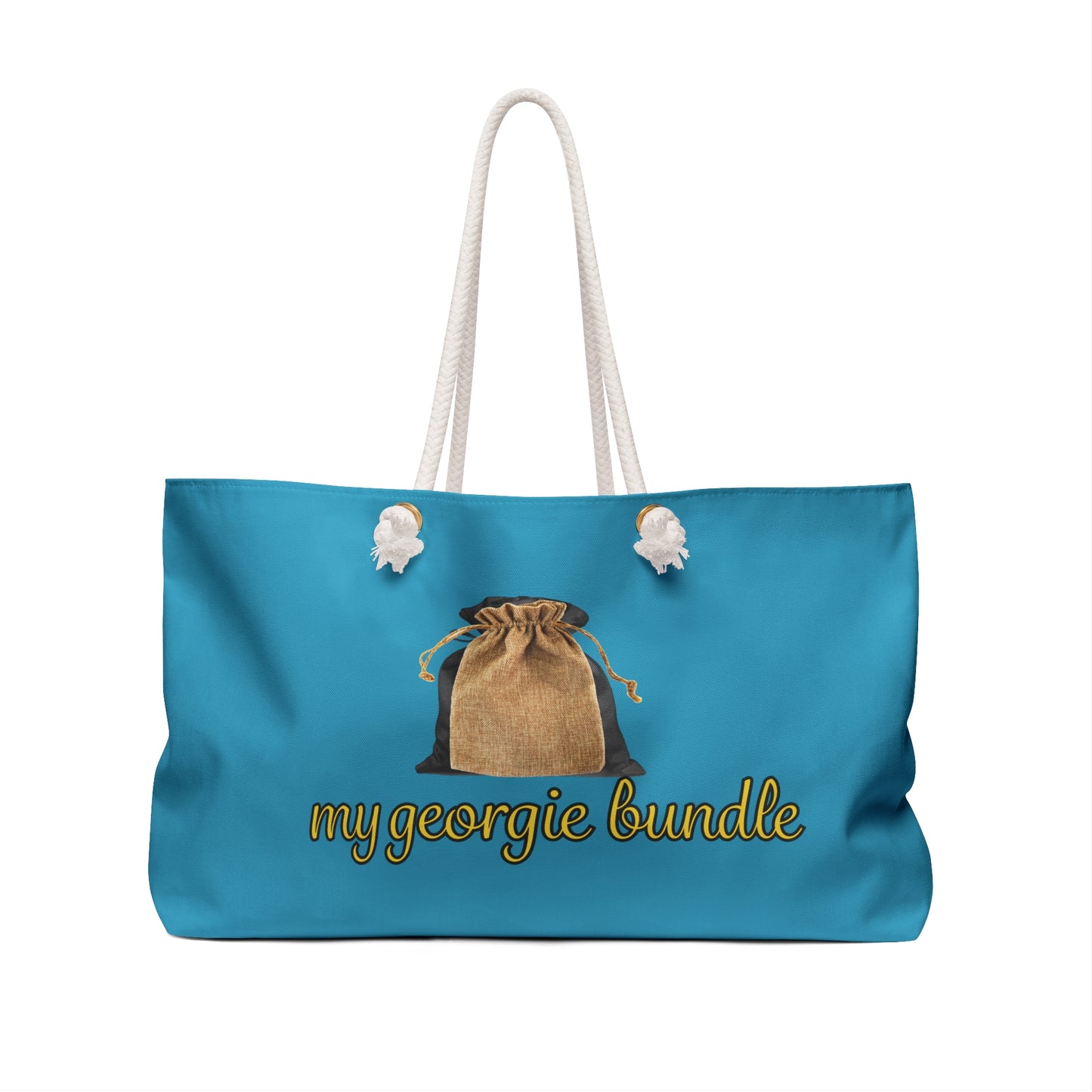 Georgie Bundle Tote - Aqua