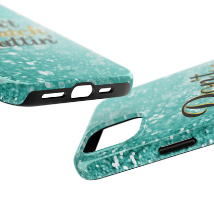 Unbothered Phone Case-Aqua
