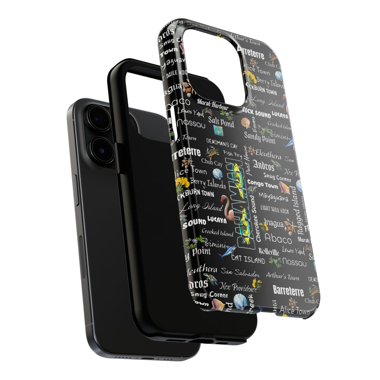 Cities Phone Cases - Black