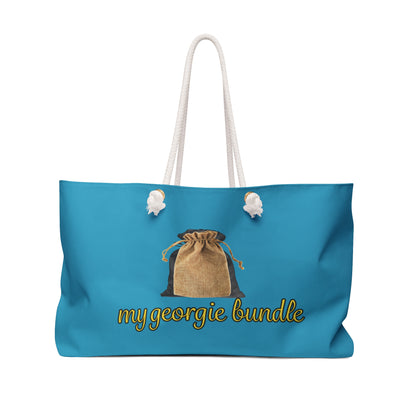 Georgie Bundle Tote - Aqua