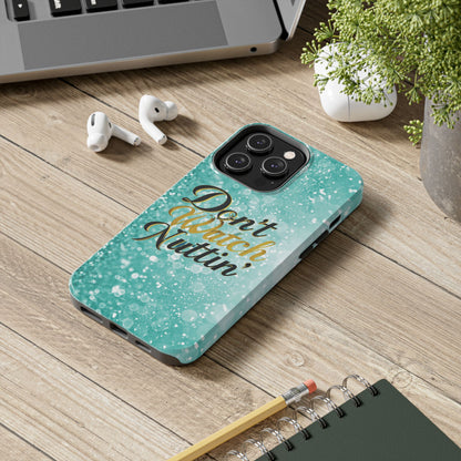 Unbothered Phone Case-Aqua