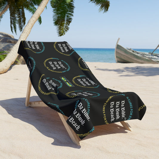 The Bahamian Cures Black Mix Beach Towel