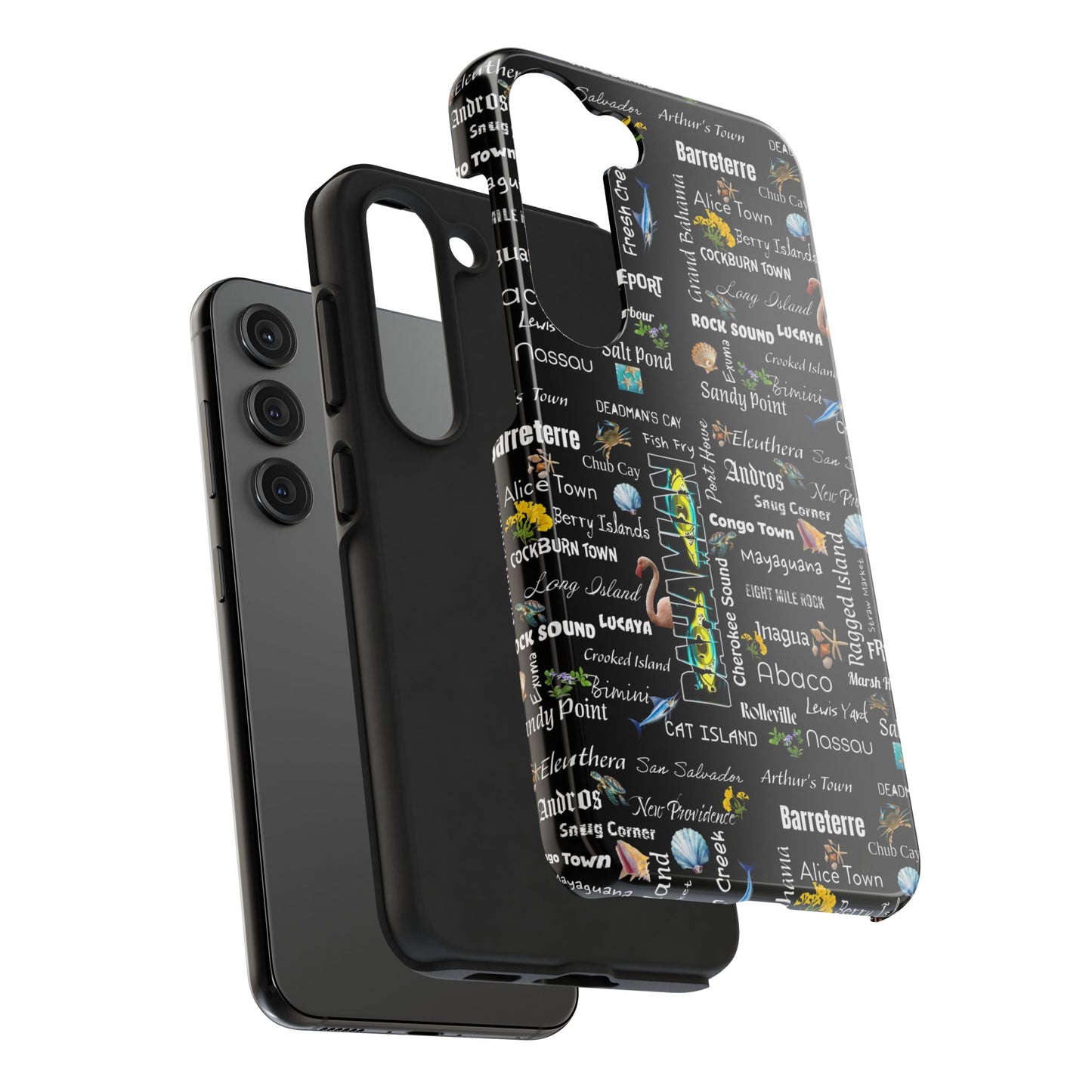 Cities Phone Cases - Black