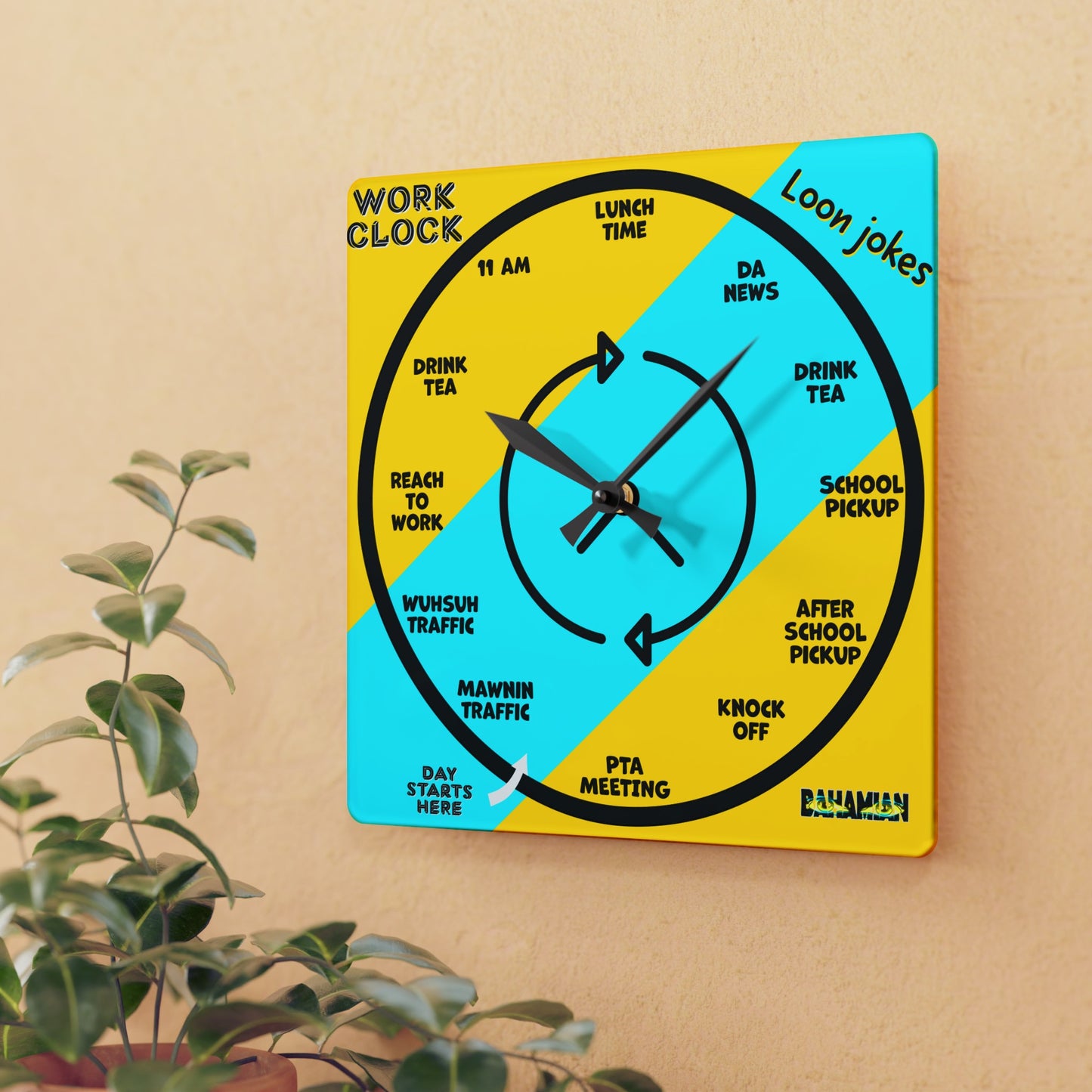 Funny Wall Clock-Work Edition