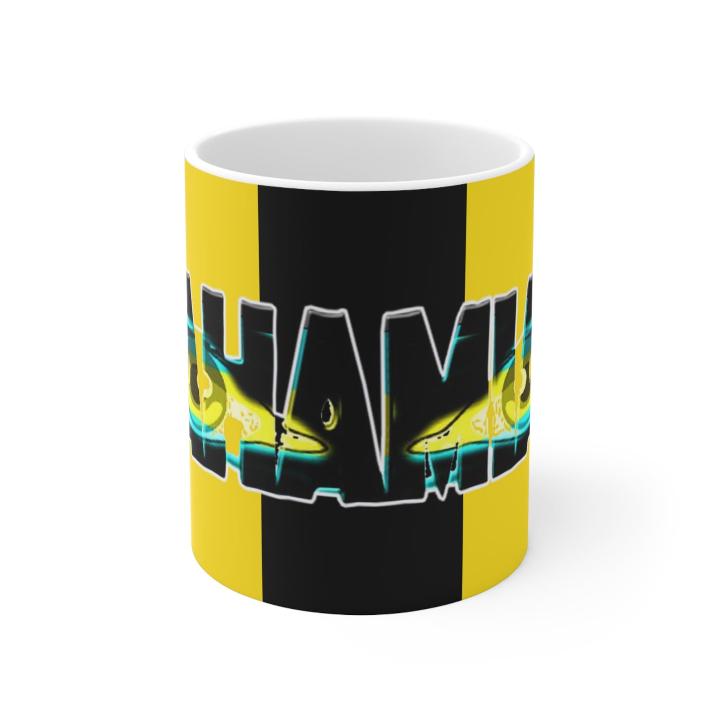 Striped Mug - white