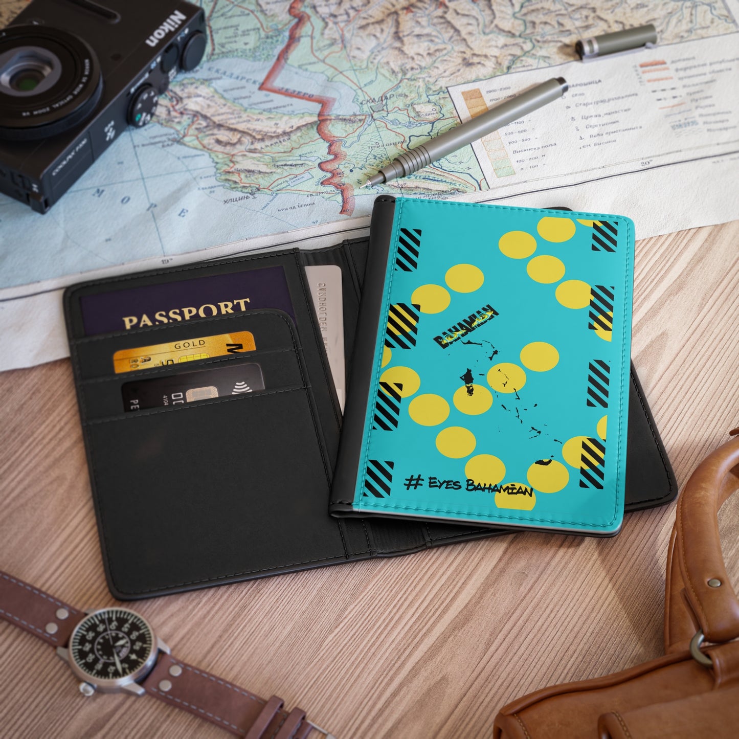 Aqua Passport Cover