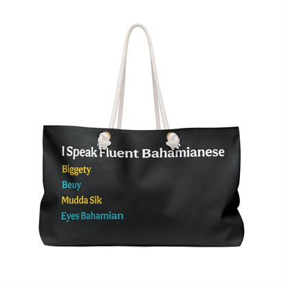 Luxe Lingo Weekender - Black