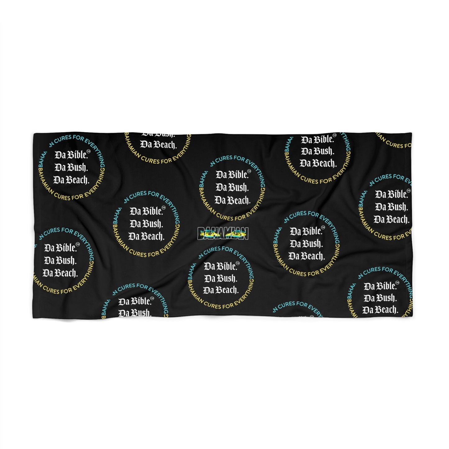 The Bahamian Cures Black Mix Beach Towel