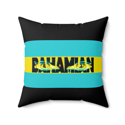 Eyes Bahamian Flag Pillow Case - Black