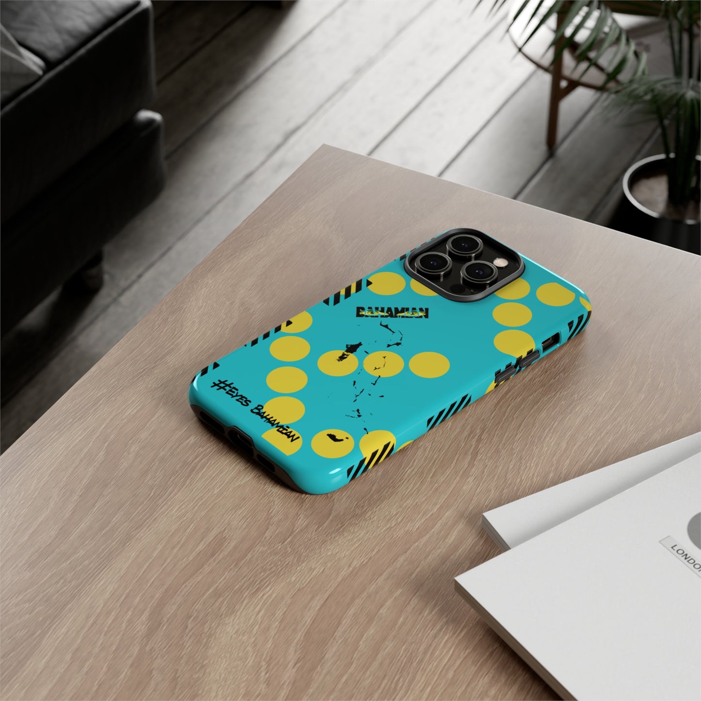 iPhone Phone Case- Aqua Dotted