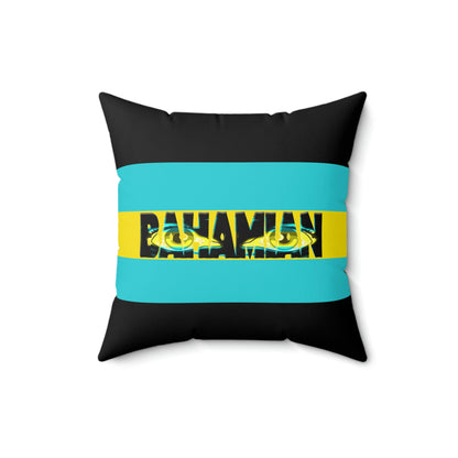 Eyes Bahamian Flag Pillow Case - Black