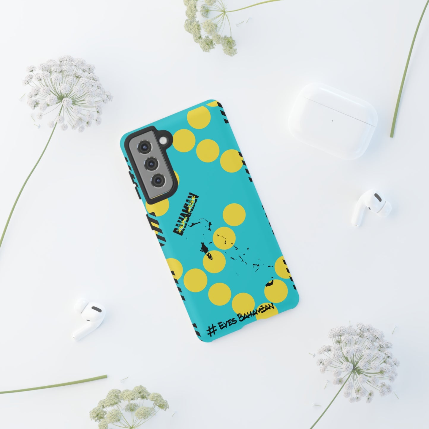 Samsung Phone Case - Aqua Dotted