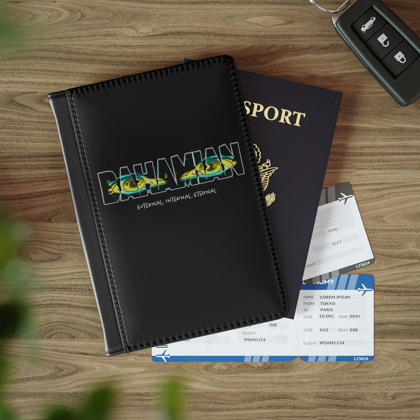 Eyes Bahamian Passport Cover - with Tagline