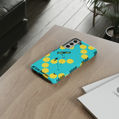 Samsung Phone Case - Aqua Dotted