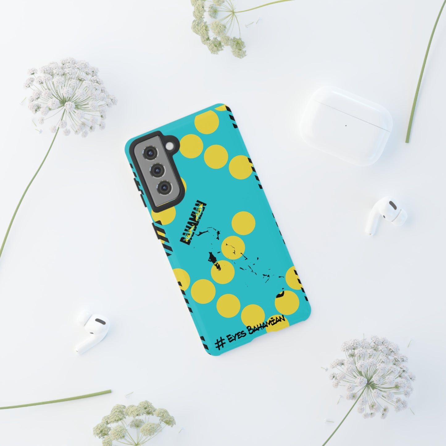 Samsung Phone Case - Aqua Dotted