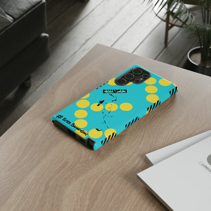 Samsung Phone Case - Aqua Dotted